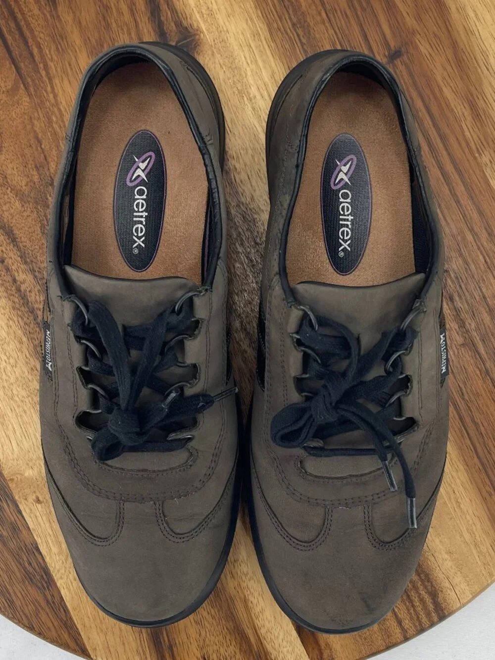 Mephisto Laser Runoff System Womens Sz. 8.5 Brown Black Leather Comfort Shoes